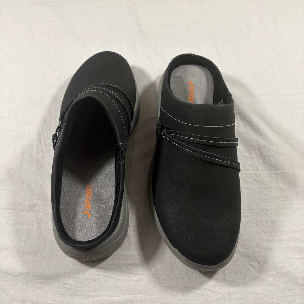 JSport Gina Clogs Women 8M Black Pre-Owned